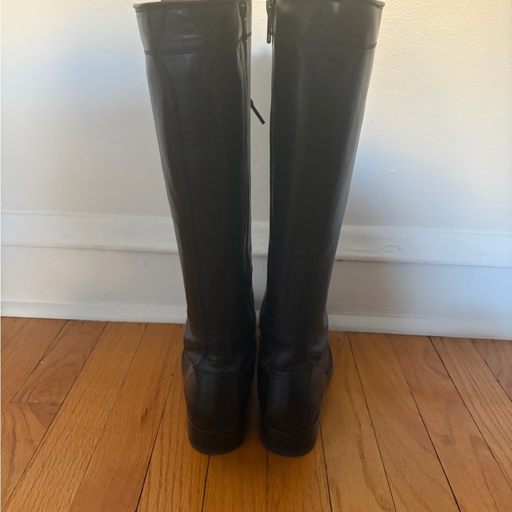 Frye Melissa Black Lace Up Boots - Picture 2 of 6